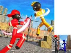 Stickman Police vs Gangsters Street Fight — free online game