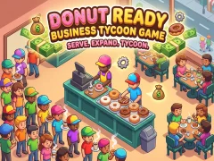 Donut Ready Business Tycoon Game — bezmaksas tiešsaistes spēle