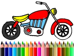 Игра Back To School: Motorbike Coloring онлајн