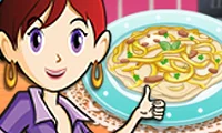 Игра Sara's Cooking Class: Chicken Fettuccine Alfredo онлайн