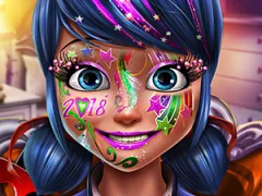 Dotted girl new year makeup — bezmaksas tiešsaistes spēle