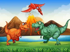 Colorful Dinosaurs Match 3 — free online game