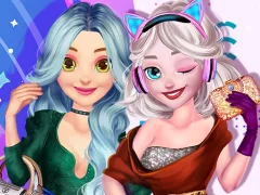 Elsa and Rapunzel Future Fashion — free online game