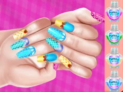 Elsa Princess Theme Nail Art Diy — free online game