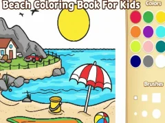 Spel Beach Coloring Book For Kids online