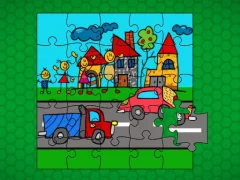 Stick Family Fun Time Jigsaw — free online game