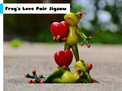 Frog's Love Pair Jigsaw — free online game