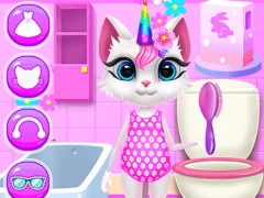Kitty Unicorn Daily Care — free online game