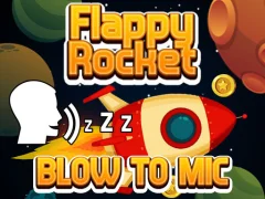 بازی Flappy Rocket Playing with Blowing to Mic آنلاین
