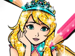 Permainan Princess Coloring Book Glitter secara online