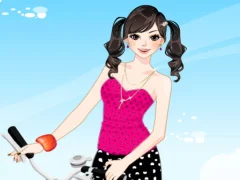 Bicycle Girl Dressup — bezplatná online hra