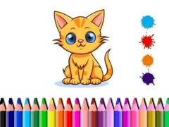 Cute Cat Coloring Book — безплатна онлайн игра