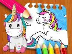 Spel Unicorn Coloring Book online