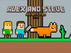 Alex and Steve Adventures Saves — bezplatná online hra