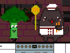 Mchezo Cat Chef and Broccoli online