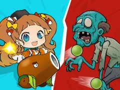 Gêm Plant Girl Defense Zombie ar-lein