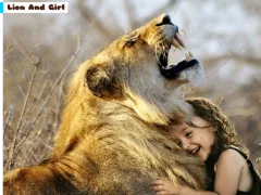Lion And Girl Jigsaw — لعبة مجانية اون لاين
