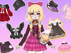 Mchezo Anime Dress Up Doll Dress Up online