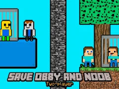 Save Obby and Noob Two-players — bezplatná online hra