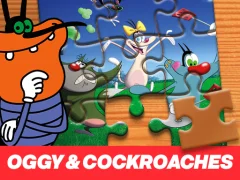Oggy and the Cockroaches Jigsaw Puzzle — free online game