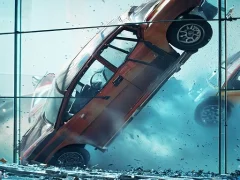 Stunt Car Crash Glass — free online game