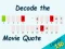 Decode the Movie Quote — free online game
