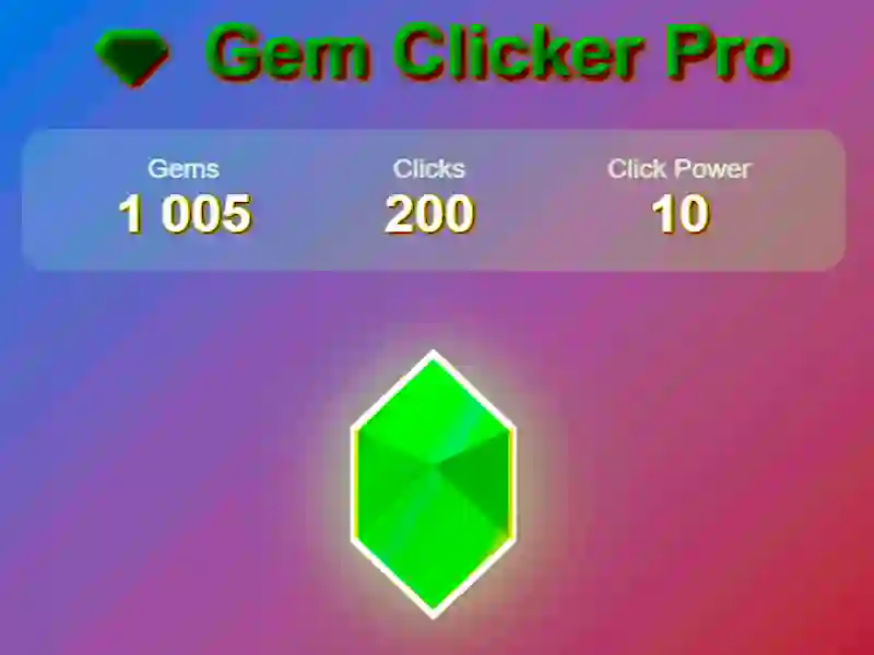 Gem clicker pro — free online game