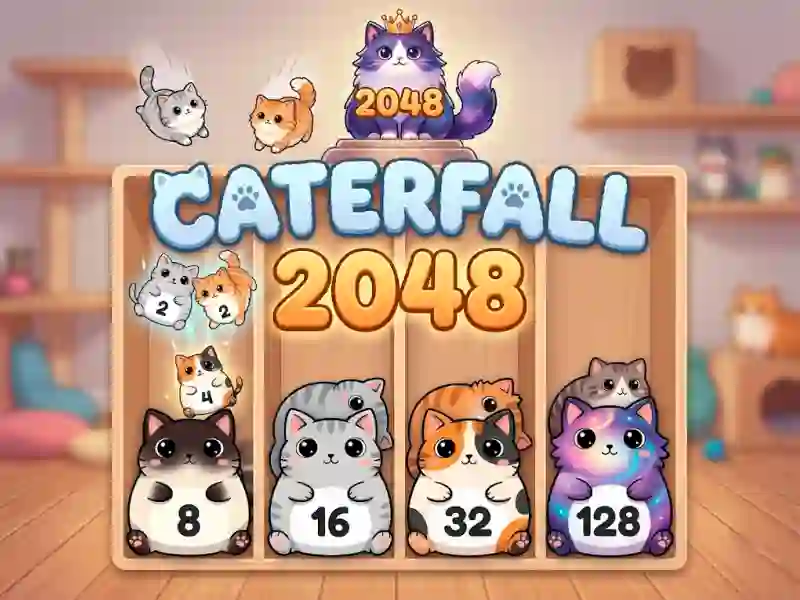 Caterfall 2048 — free online game