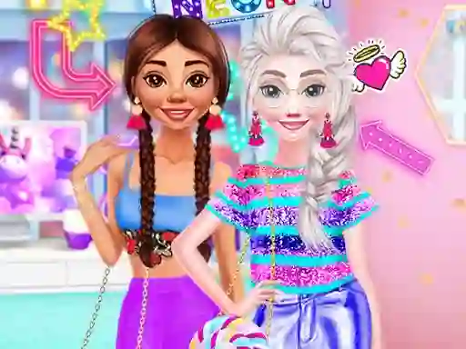 Princesses Neon Fashion — free online game