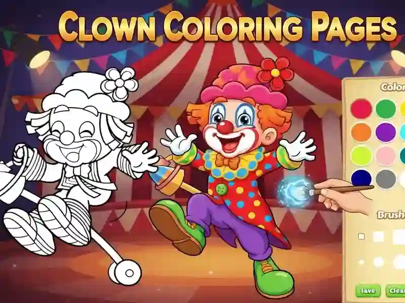 Clown Coloring Pages — free online game