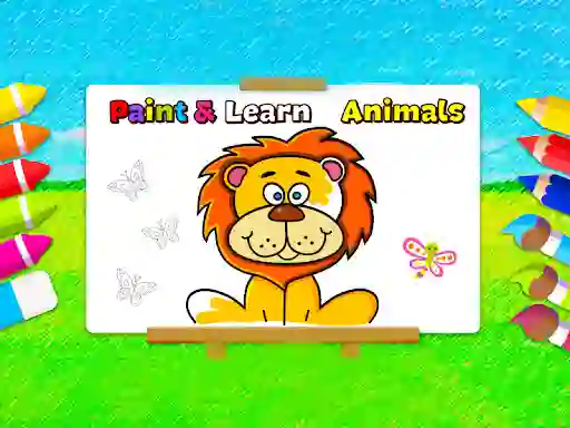 Spel Paint and Learn Animals aanlyn