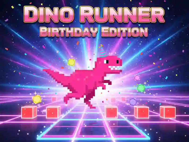 Dino Runner Birthday Edition — free online game
