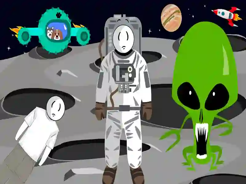 Stickman in space — free online game