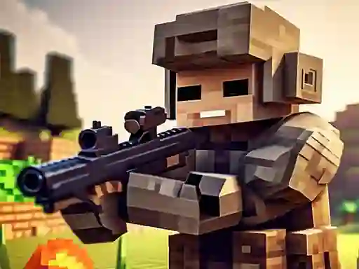 Pixel Village Battle 3D.io เกมออนไลน์