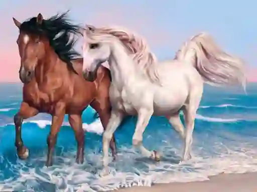 Animals Jigsaw Puzzle Horses — free online game