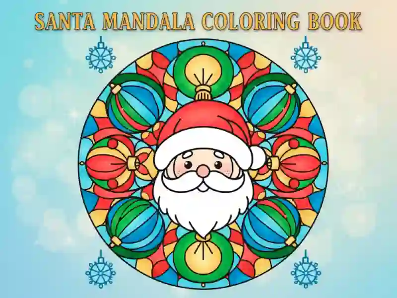 Santa Mandala Coloring Book — free online game