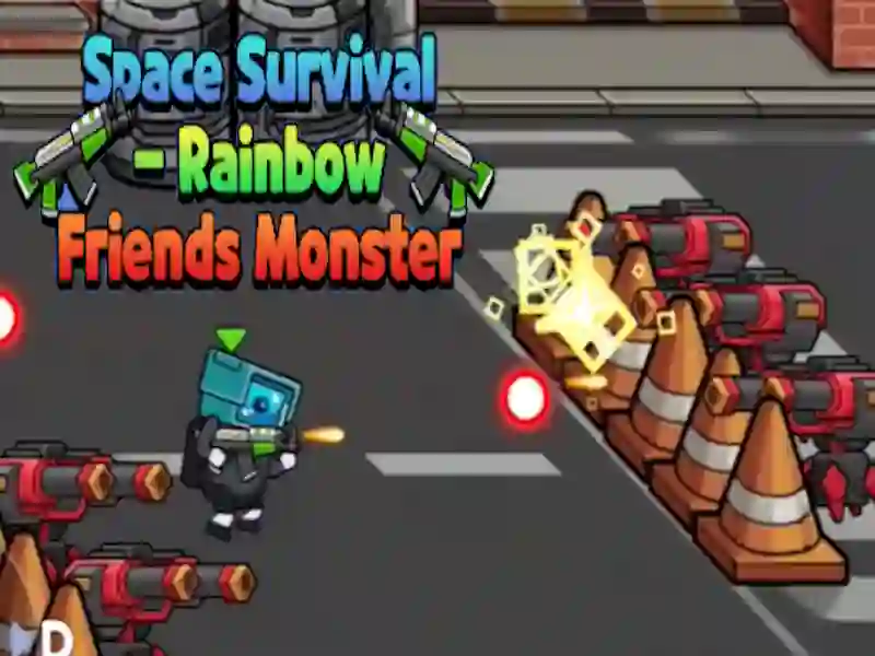 Space Survival Rainbow Friends Monster — free online game