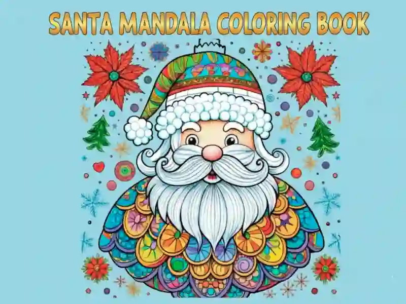 Cluiche Santa Mandala Coloring Pages ar líne