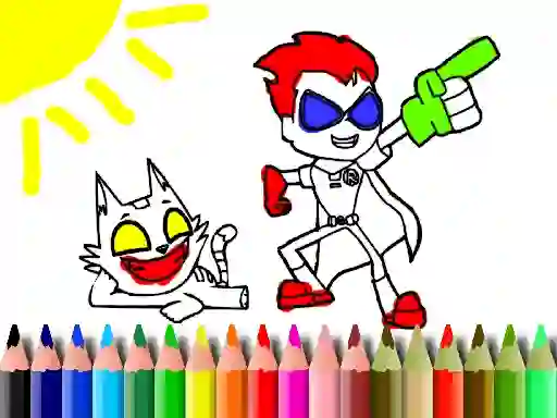 Spel Back To School: Titans Coloring Book online