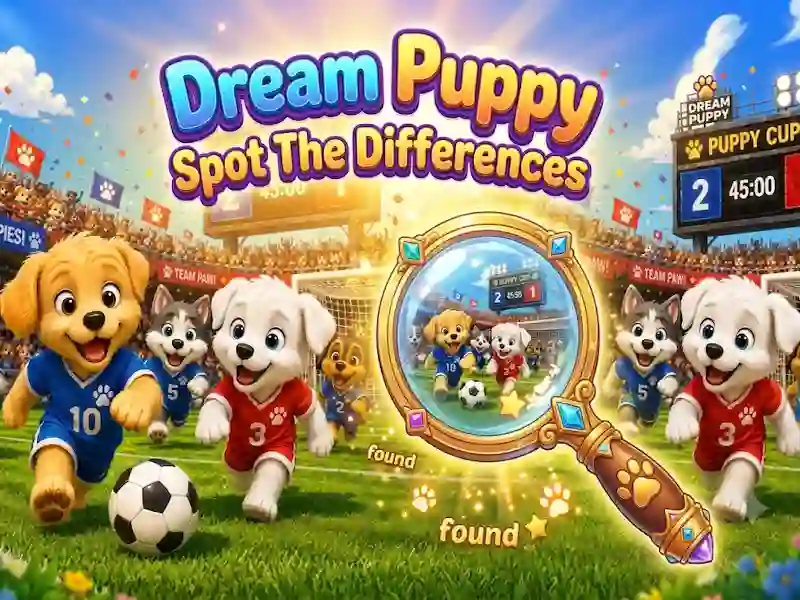 Dream Puppy Spot The Differences — free online game