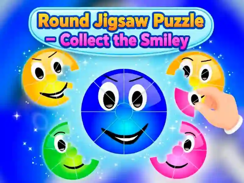 Round jigsaw Puzzle - Collect the Smiley — free online game