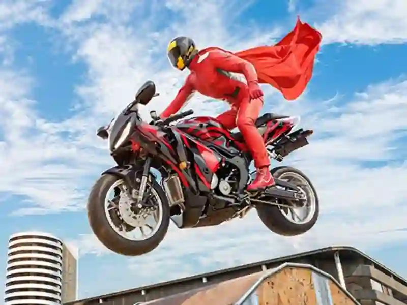 Real Motorbike Super Hero Stunt 3D — free online game
