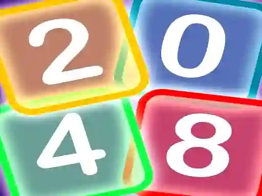 Neon 2048 — free online game