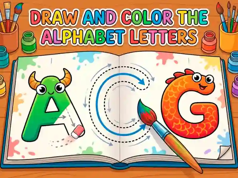 Draw and Color the Alphabet Letters — free online game
