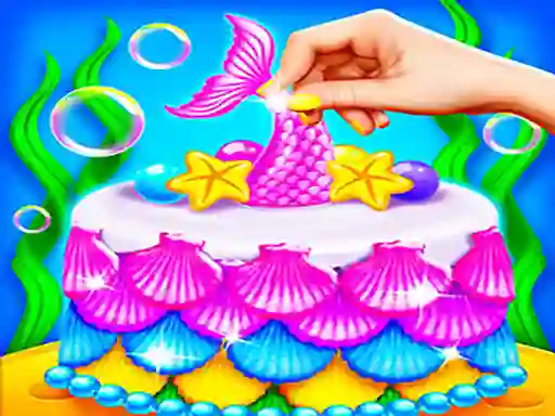 Mermaid Glitter Cake Maker  – ingyenes online játék