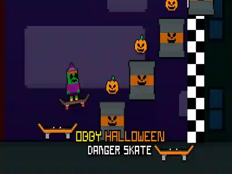 खेल Obby Halloween Danger Skate ऑनलाइन