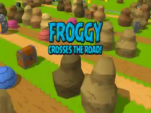Игра Froggy Crosses The Road!  онлајн