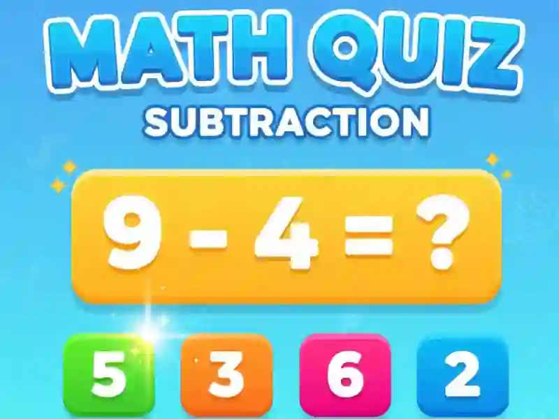 Math Quiz - Subtraction — free online game