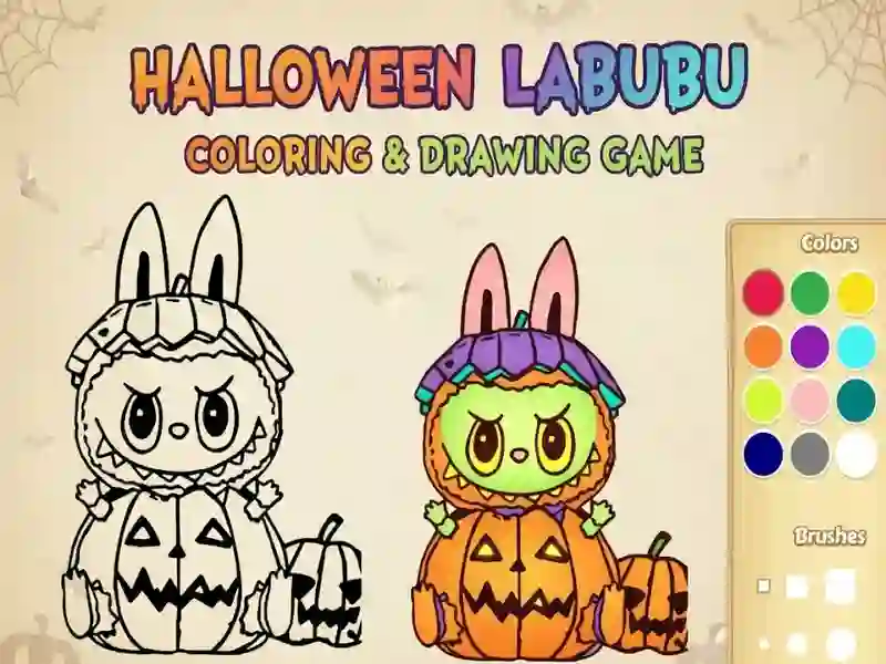 Halloween Labubu Coloring & Drawing Game — free online game