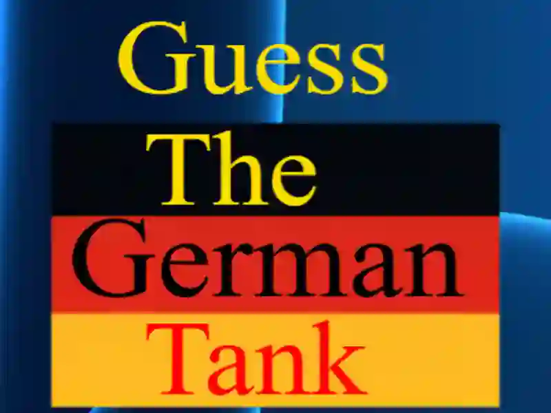 Guess The German Tank — free online game